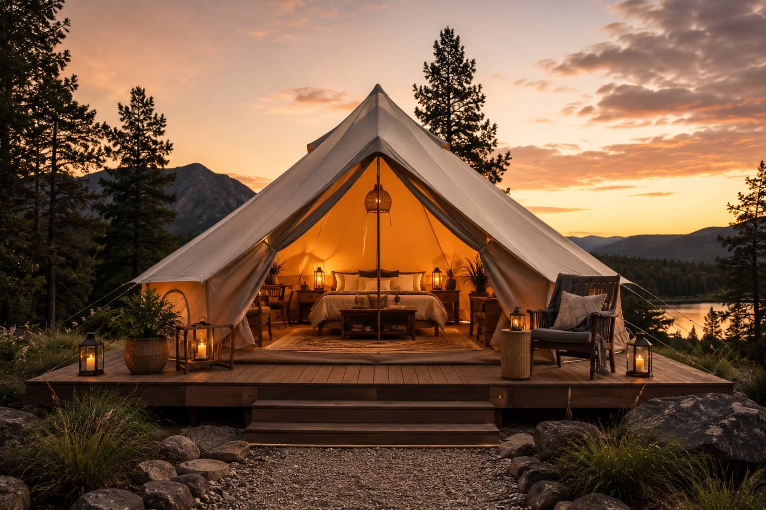 Glamping de lujo en Argentina — yurtas en naturaleza